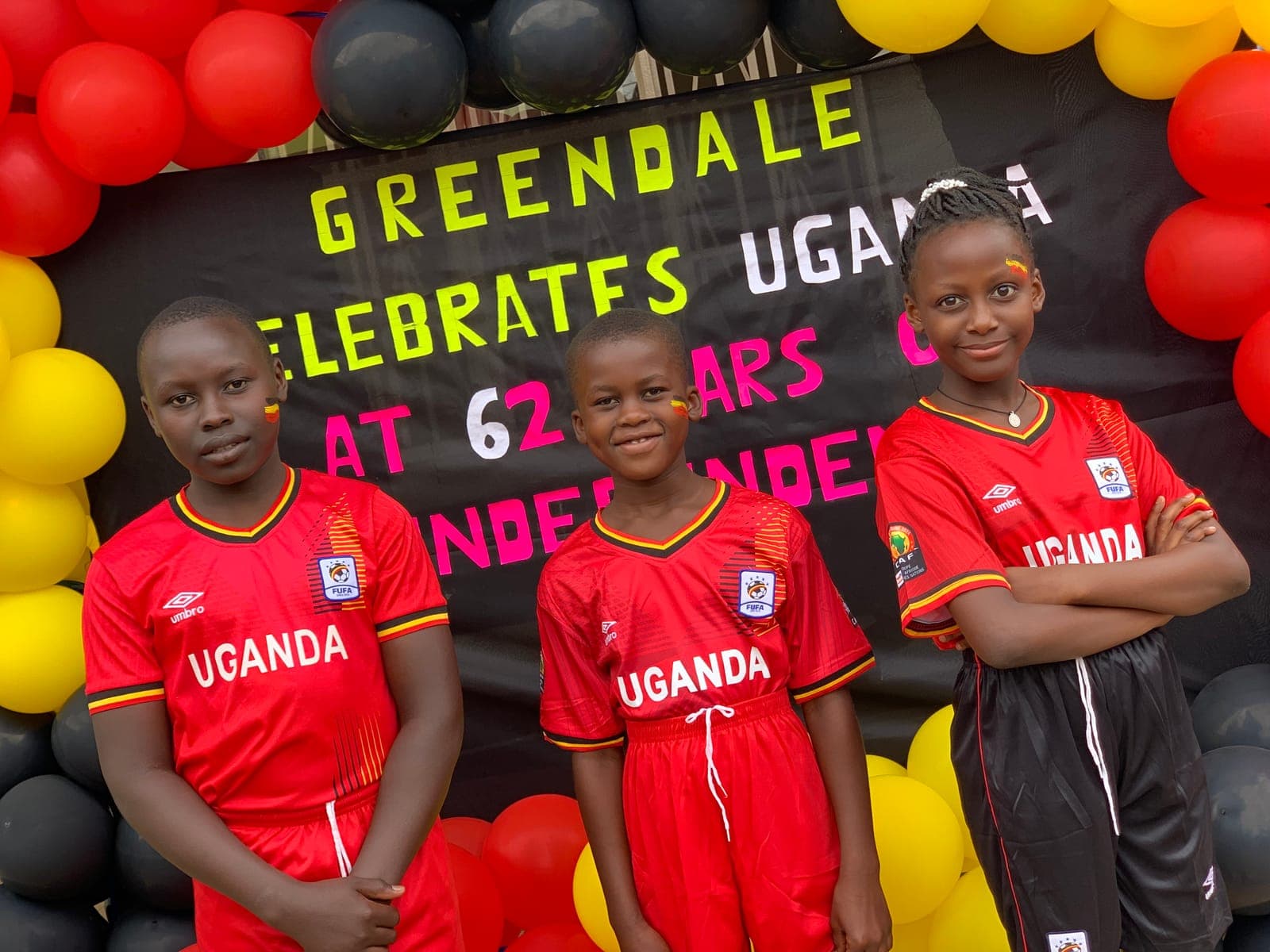 Three of our pupils in the national kit