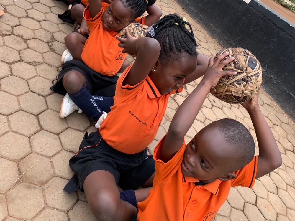 A kindergarten P.E. drill on our campus